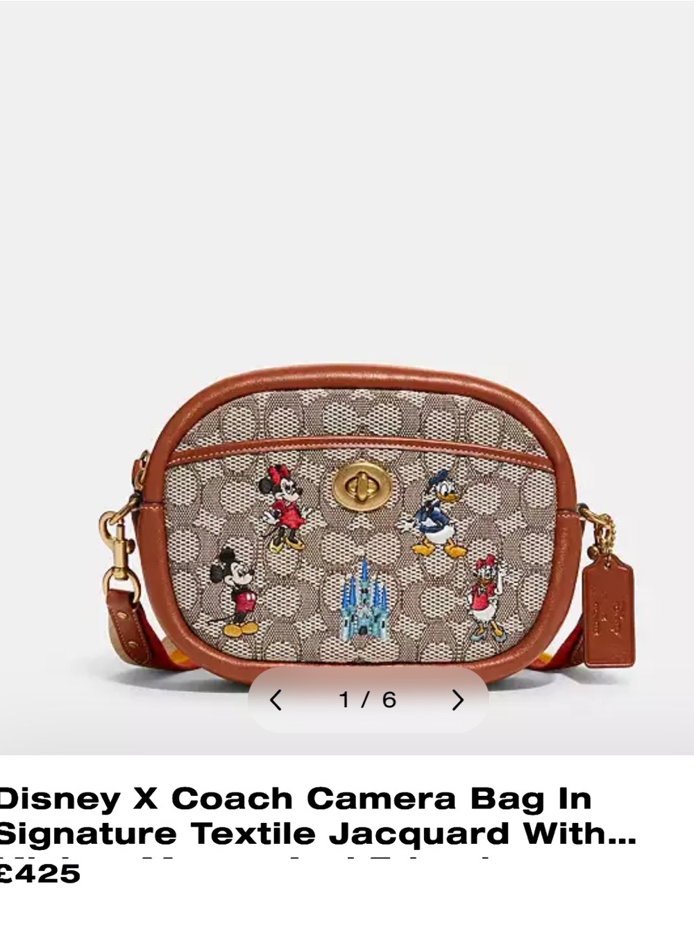 Disney x Coach Signature Jacquard Camera Bag - Picture 2 of 12
